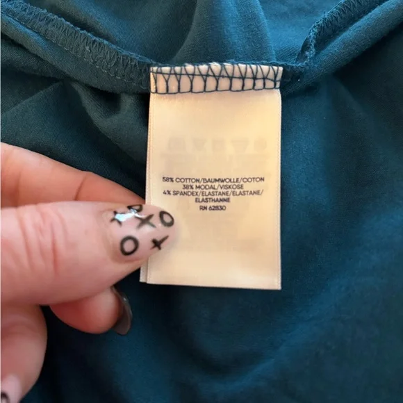 Lands’ End Teal Blue Ruched Knot Waist Dress L 14-16 Sleeveless NWT - Picture 6 of 7